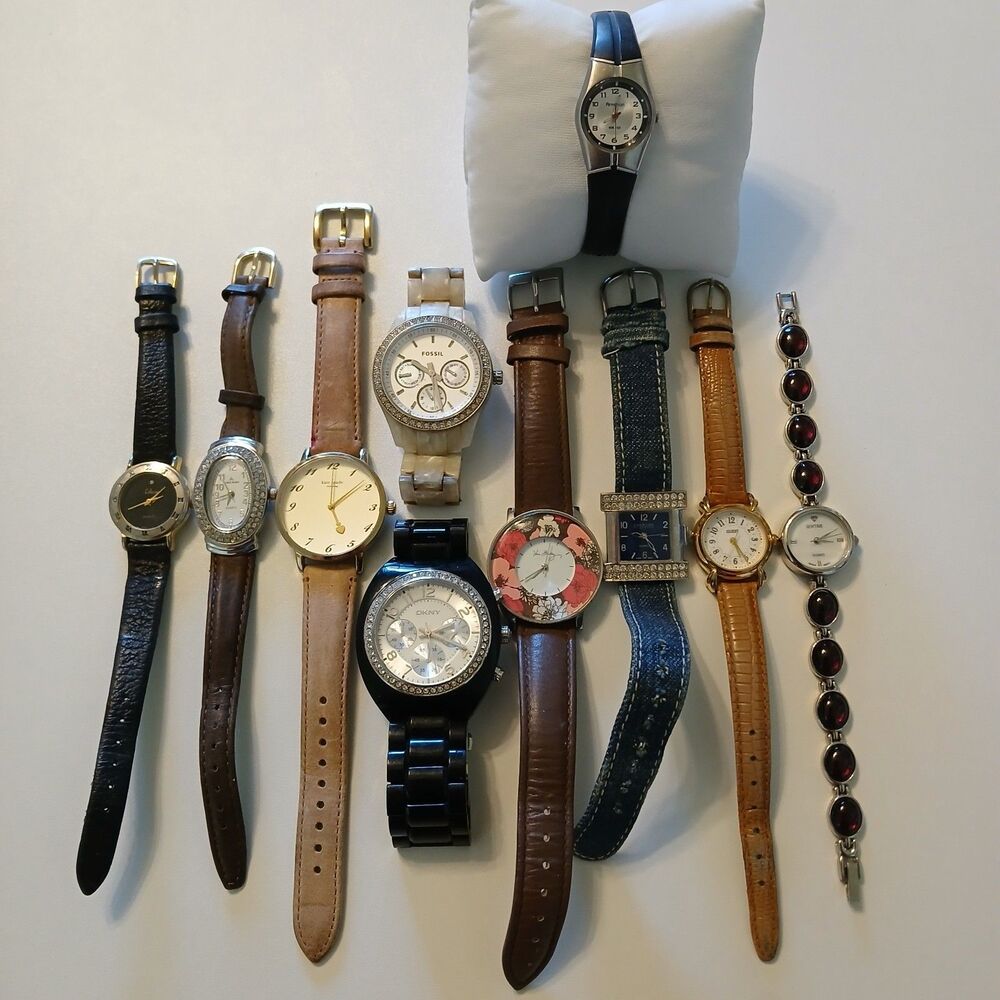 Parts/Repair Watch Lot of 10 Fossil Kate Spade Guess Vera Bradley Joan Rivers